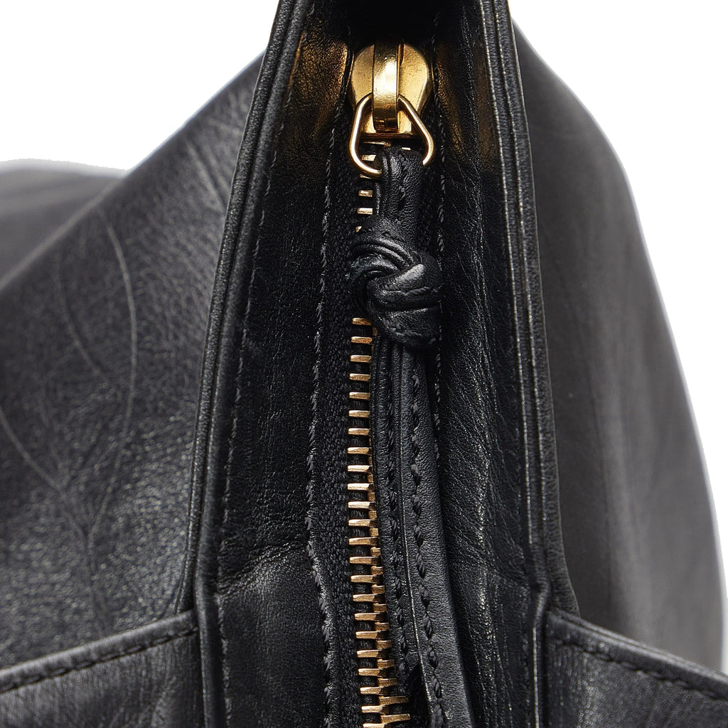 Authenticated (Good) Bag Pre-Owned CC Leather Tote Lambskin Black Unisex Tote