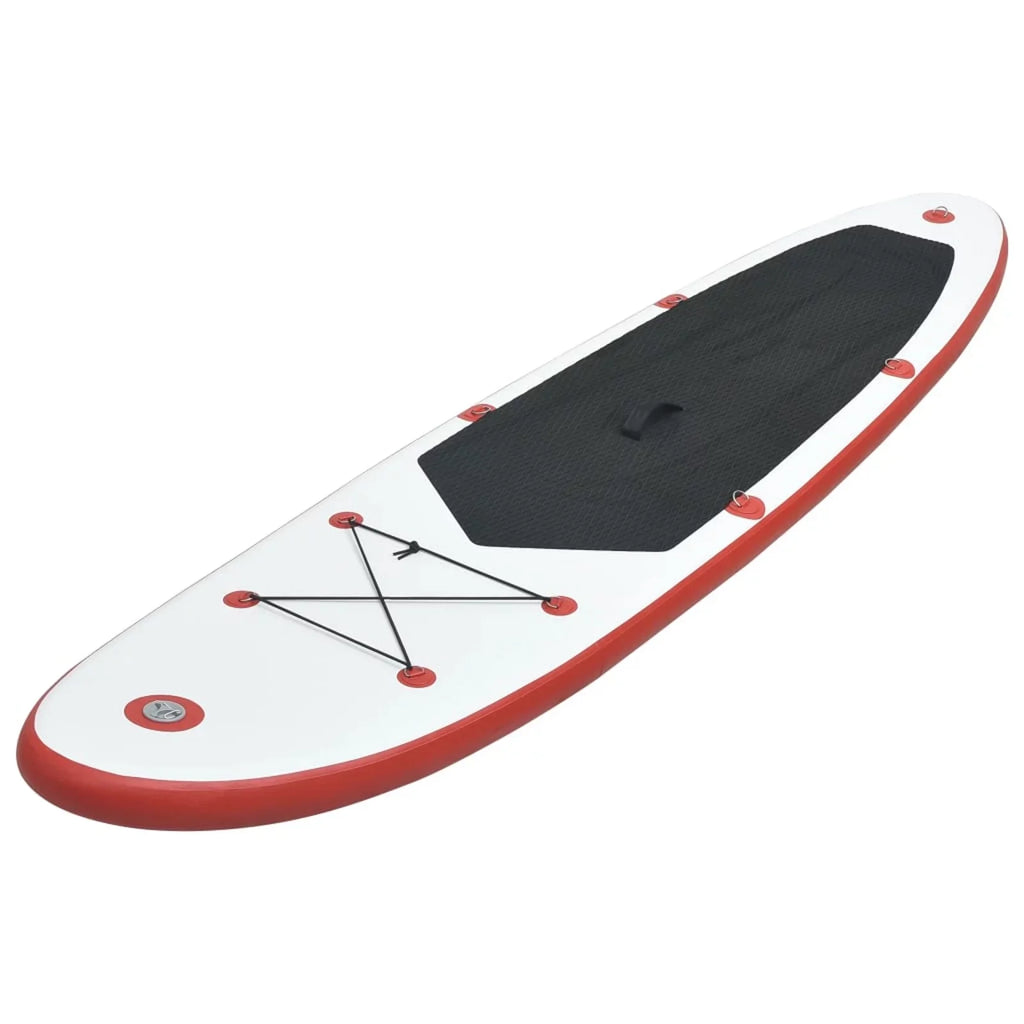Inflatable Walmeck Paddleboard White and Red Set