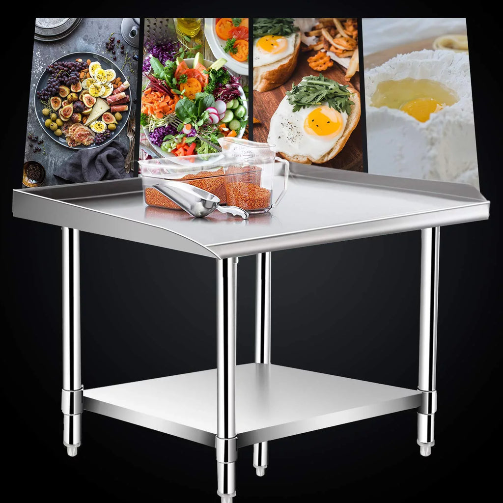 Workstation Steel Undershelf Kitchen & Kitchen - BBQ Equipment Inches Table Hotel-Heavy Stand with Home for 24x28 Stainless - Grill Restaurant Work Duty Table