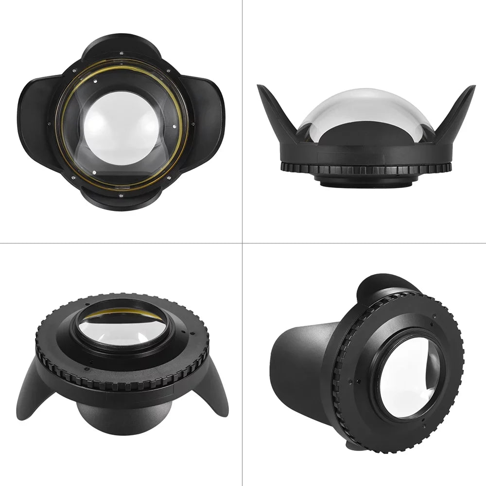 200mm Adapter 67mm Angle Case for Round Housing Fisheye Camera 197ft Cover MEIKON Shade Waterproof Lens Diving Camera 60m/ Underwater Port Wide Dome
