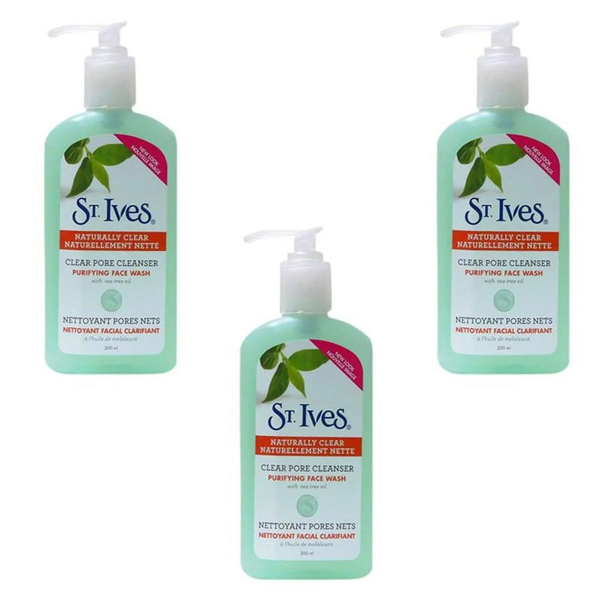 Tree Pore Ives ST. Cleanser Oil(200ml) Wash 3 pack Face With Tea of Clear Purifying