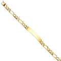 | Jewelry Elegant Weight and wristband Bracelets 14k Link Gold | - Yellow for 19.7 Figaro Men’s Women Chain | 8" Gold for Men ID Gift 14KY