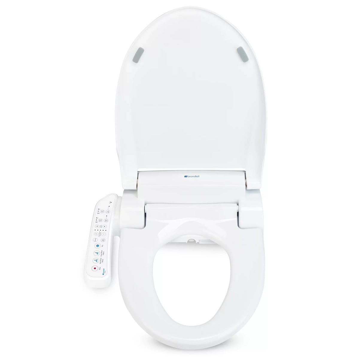 Bidet Seat Stainless White Brondell Dryer Steel SE400 Nozzle, Round Sidearm, Swash and with
