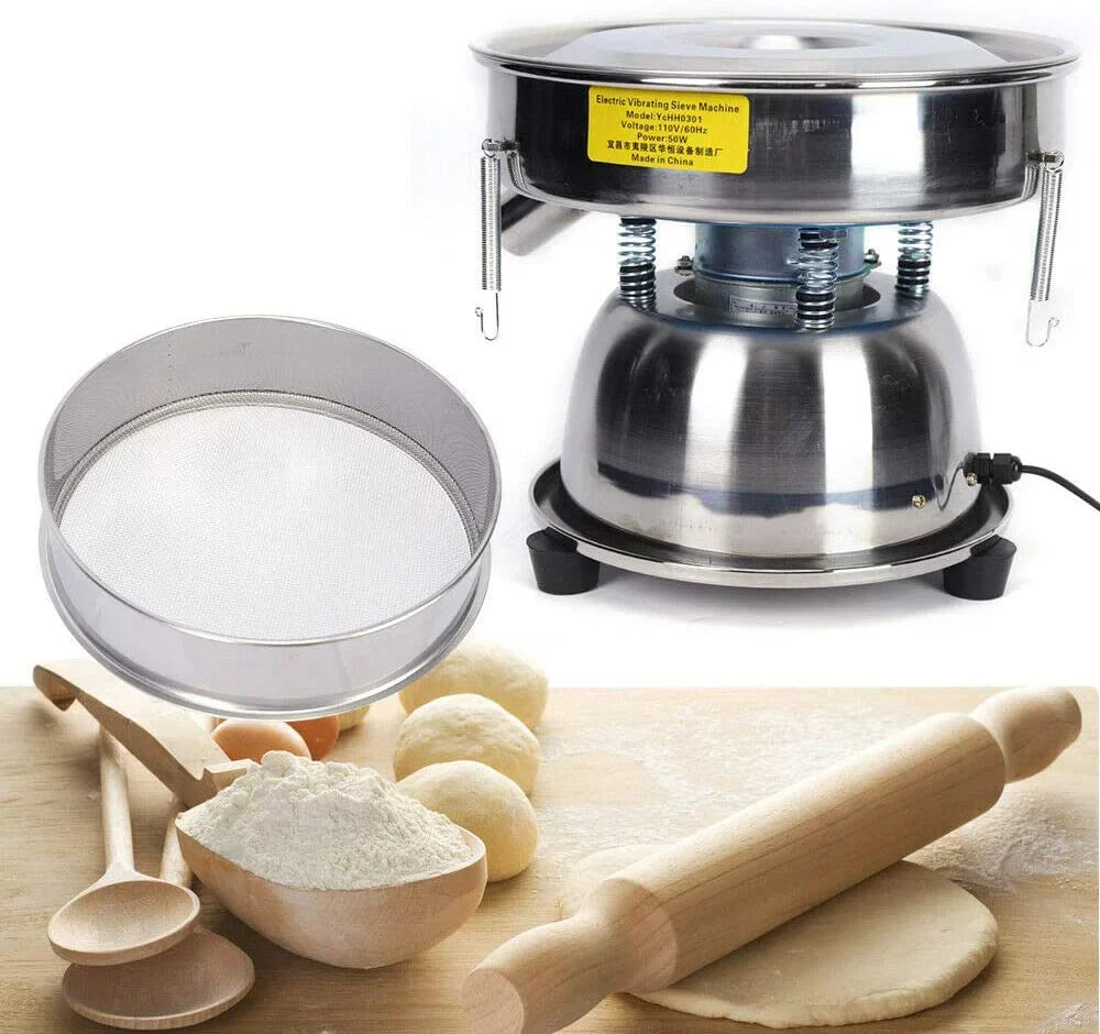 Electric Flour Kitchen Baking Shaker Powder Vibration Commercial Sifter for Sifter, Sieve Machine Home