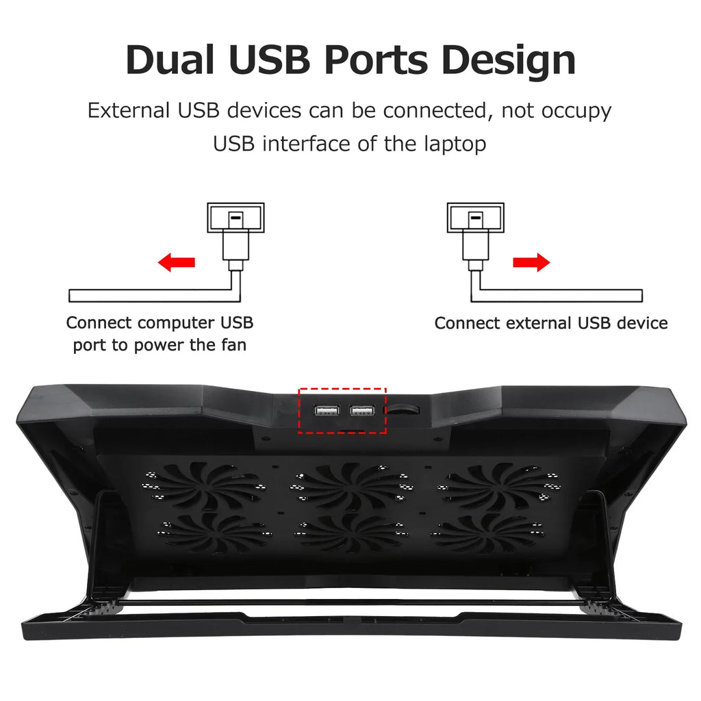 Viewing Low Stand, Cooler Noise Andoer Dissipation Efficient Fans Angle and Laptop for Comfortable 6 Heat