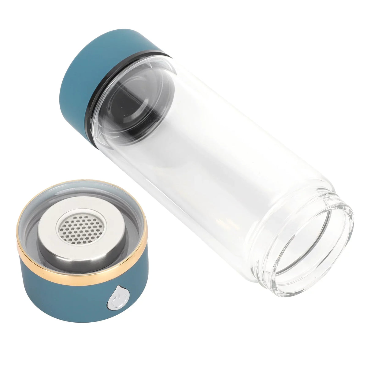 Portable Water Hydrogen USB Generator Maker 380ml Machine Water Hydrogen Bottle Blue