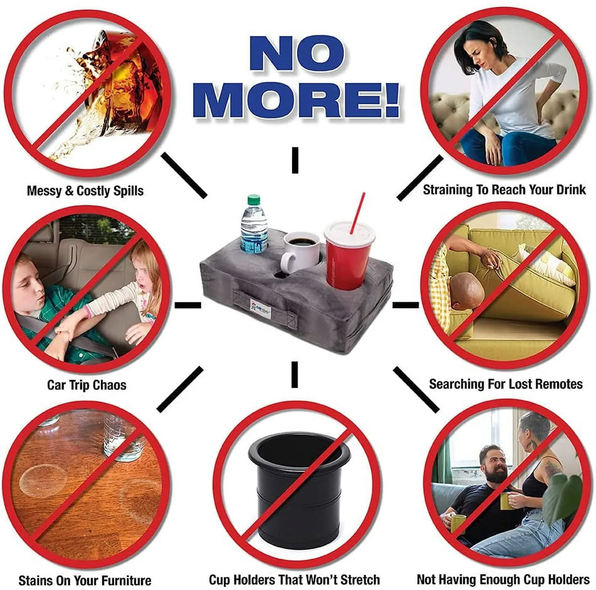 Seen Cozy drinks bed, *As on Use beach and Keep Cup car, cave, anywhere-Couch, TV*- BEST it more! globe's close (Black Leather) Holder. park, spills. prevent Pillow Cup RV, The and Faux floor, man