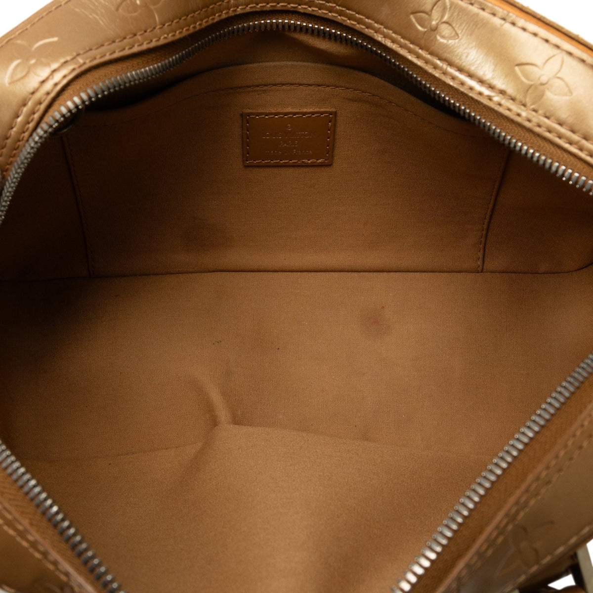 Pre-Owned Calf Top Unisex Mat (Good) Handbag Authenticated Leather Brown Monogram HandleBag Shelton