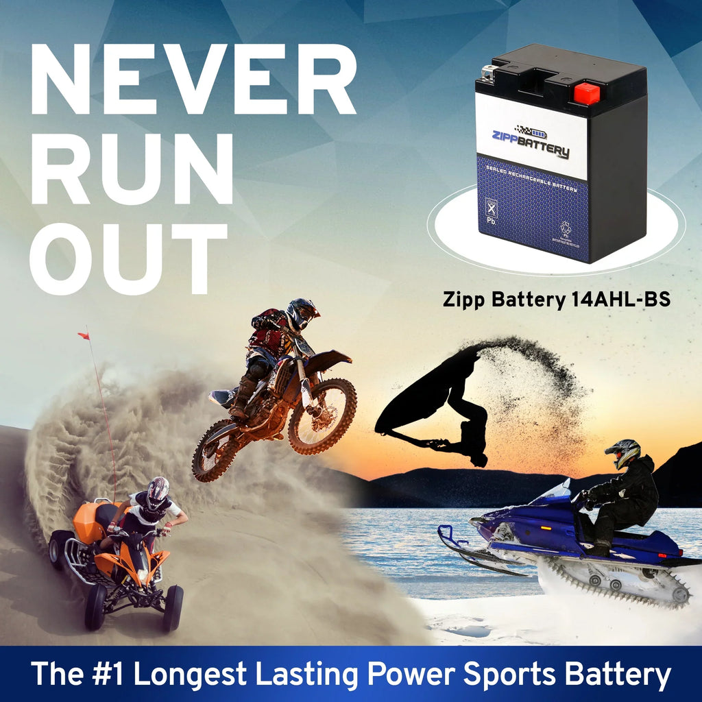 YTX14AHL-BS Gsx-r1100 Zipp 210 for Suzuki Battery Volt,12 1100cc 1990 Ah, (14AHL-BS Battery 12 CCA) Motorcycle
