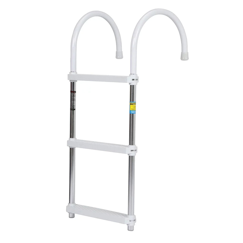 Wide Steps, In. 3 15 Boarding Ladder, 36 Seachoice Aluminum Tall In. X