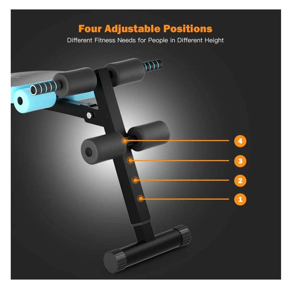 Home , Up Sit Settings Workout Ab Handle for for Sit-up for Height Bench 3 Equipment Gym, Bench Reverse Adjustable with