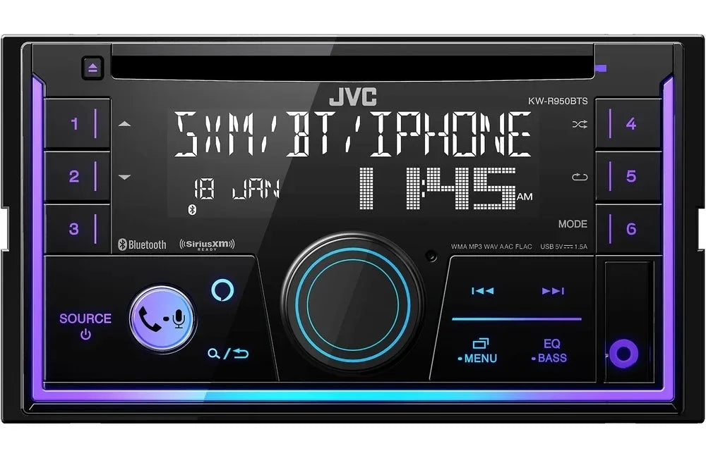 Ready) Stereo Receiver Bluetooth DIN Alexa Car with In-Dash and Double Built-in (SiriusXM CD KW-R950BTS JVC