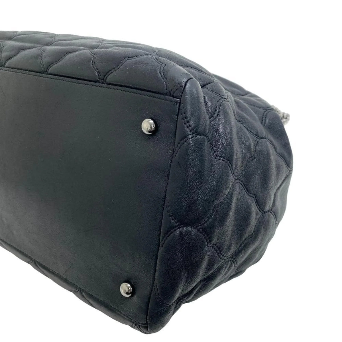 Z0005974 Pre-Owned Bubble Mark Handbag Women's Coco Chain Shoulder Black Quilt (Fair)