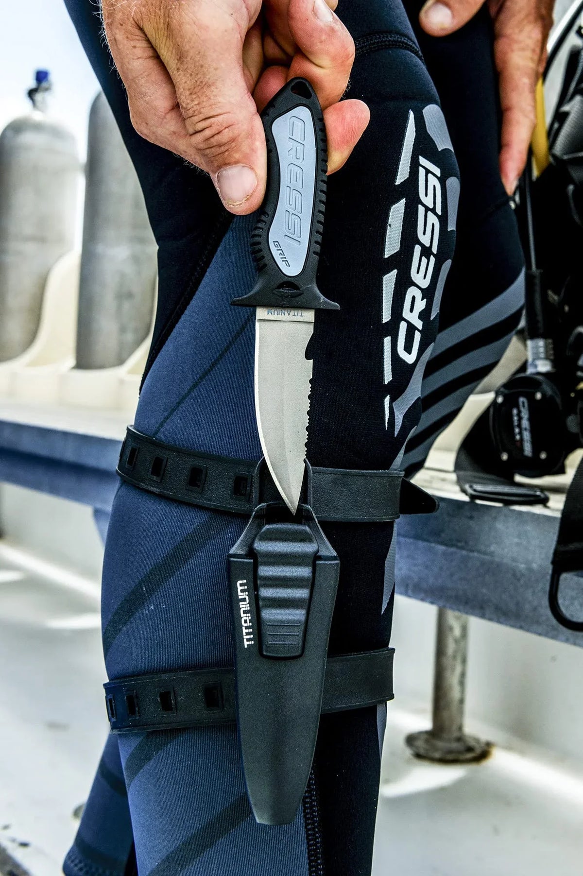 Titanium Cressi Grip Knife