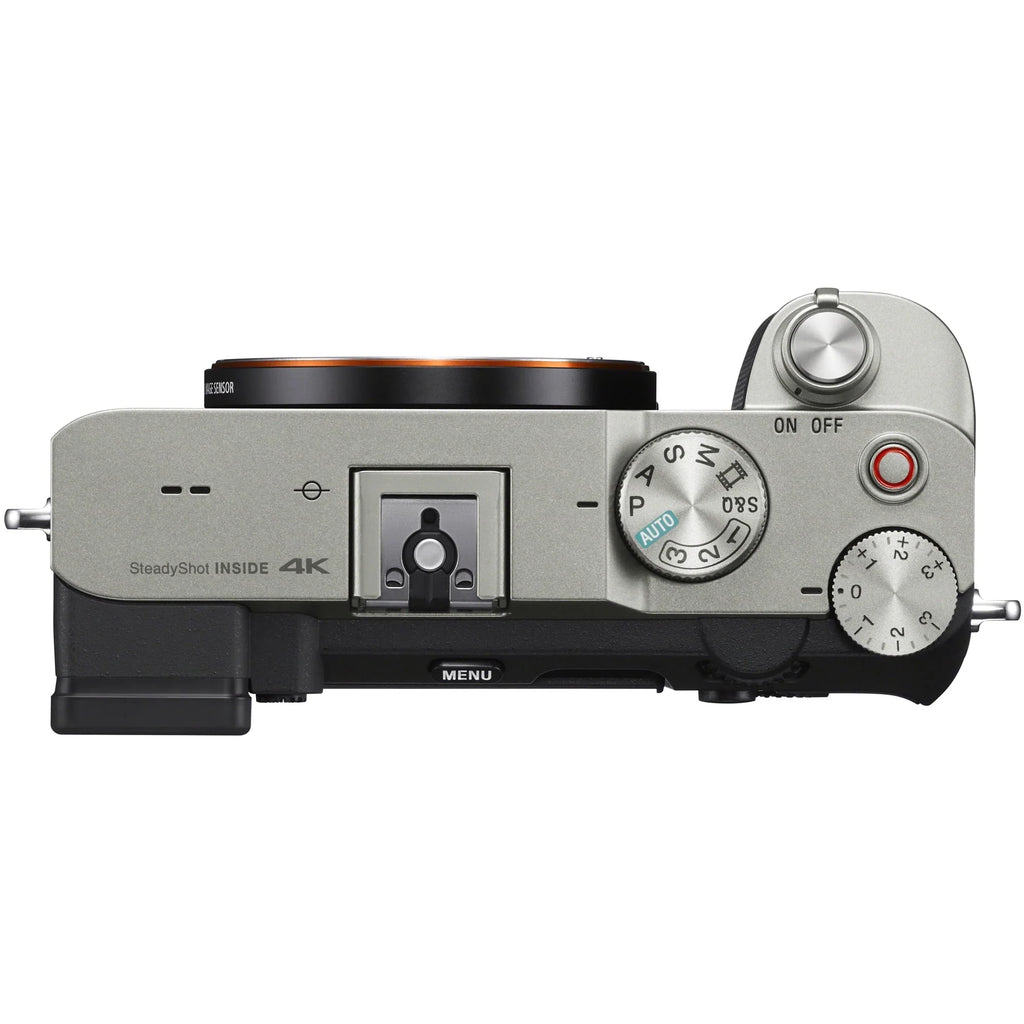 Dual Lens ILCE-7C/S Silver Camera a7C with Gear + 30mm Body DN & 302965 + Deco Charger F1.4 Extra + Bag & 64GB Full Battery Accessories Frame Contemporary Sigma Card Bundle Mirrorless +Tripod DC