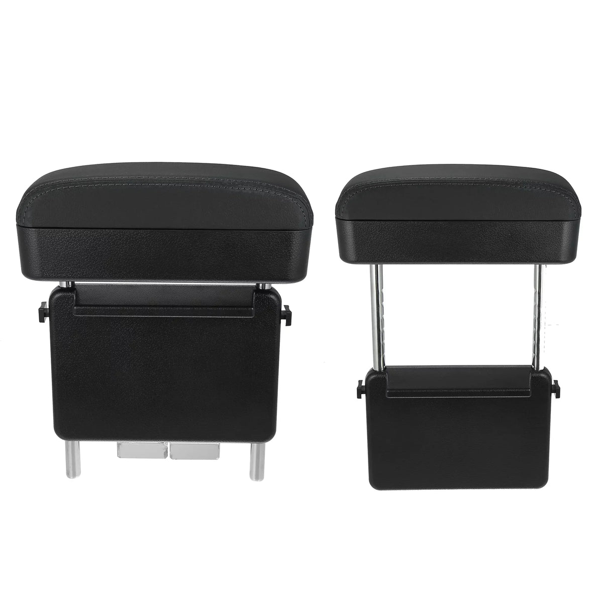 Box Gap Armrest Seat Line Black Armrest Box Center PU Adjustable Storage Leather Car Black Organizer with Armrest