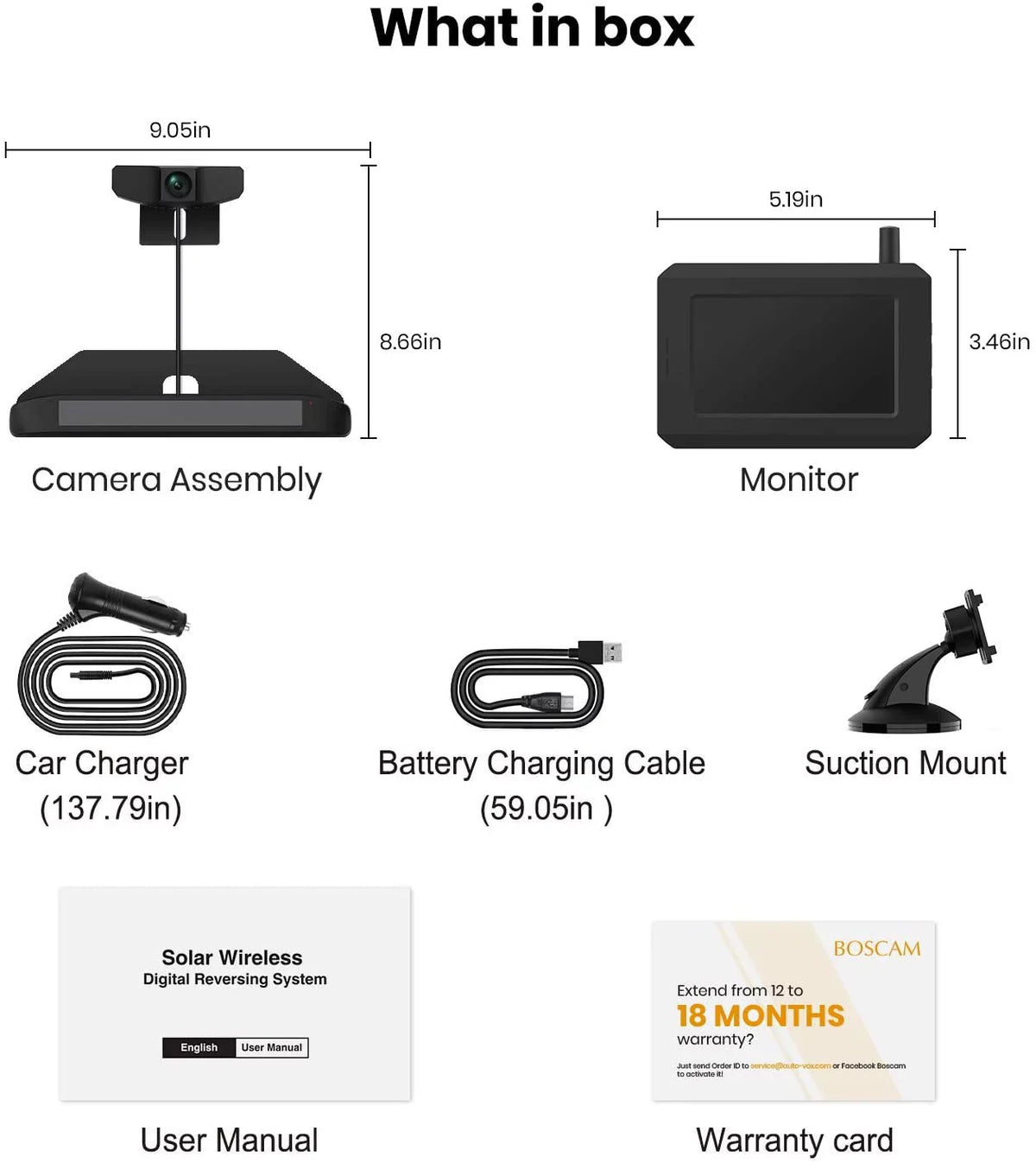 with Backup (SungoPro) Boscam Install Universal View Vehicle Rear Wireless Camera, Most Digital Wireless Camera No for Wiring Solar Bracket