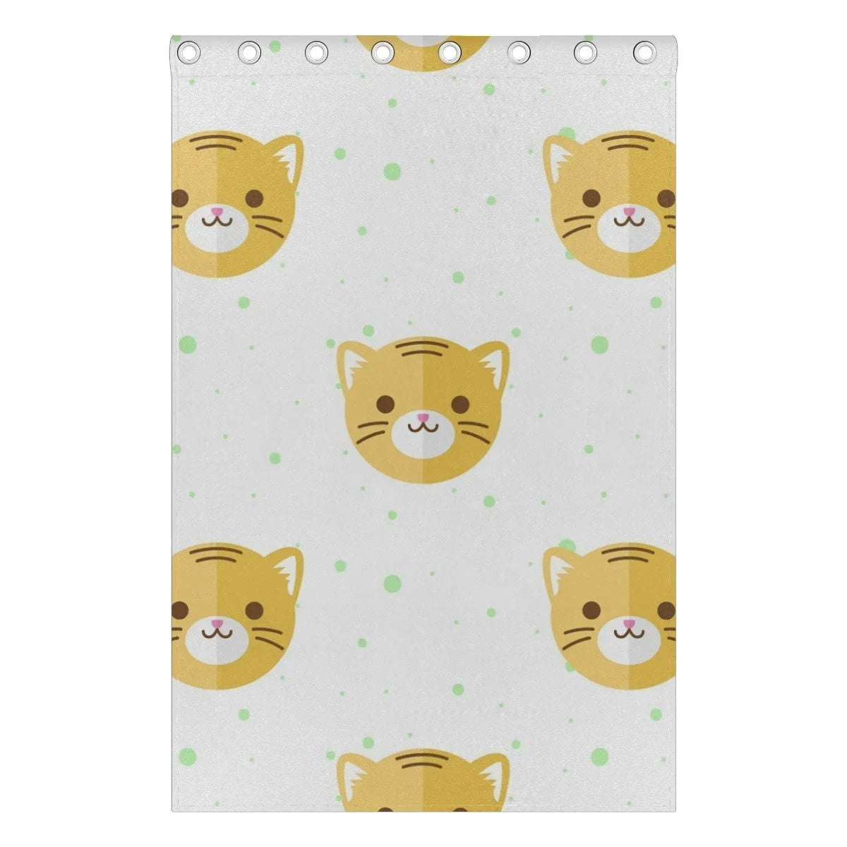 Cartoon Inches) Living Curtains Window Blind Thermal Blackout POPCreation Curtain Darkening Bedroom Heads Pattern Curtain Flat for Panel (52Wx84L Tiger Room,2