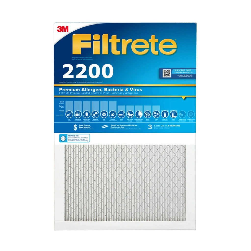 FILTERS Premium *EN Pollutants Filters 3M Series - Allergen (20x25x1) 2200 Air - Home Filtrete Filters & 3