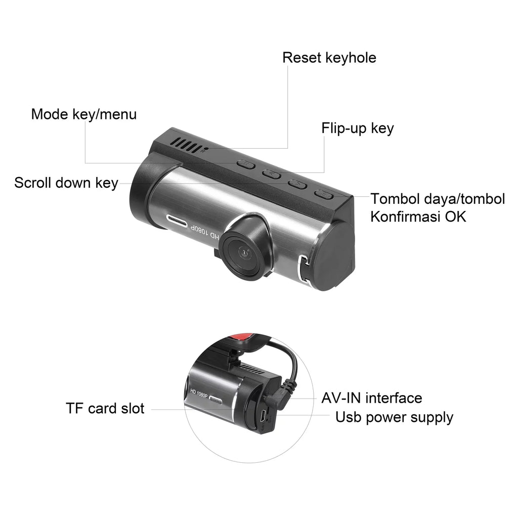 Lens Angle 170 Multi-language Detection Dash Meterk Camcorder Car Motion Video Recorder Recorder Wide Car Night DVR Degree Dual Auto Car Viewing Cam