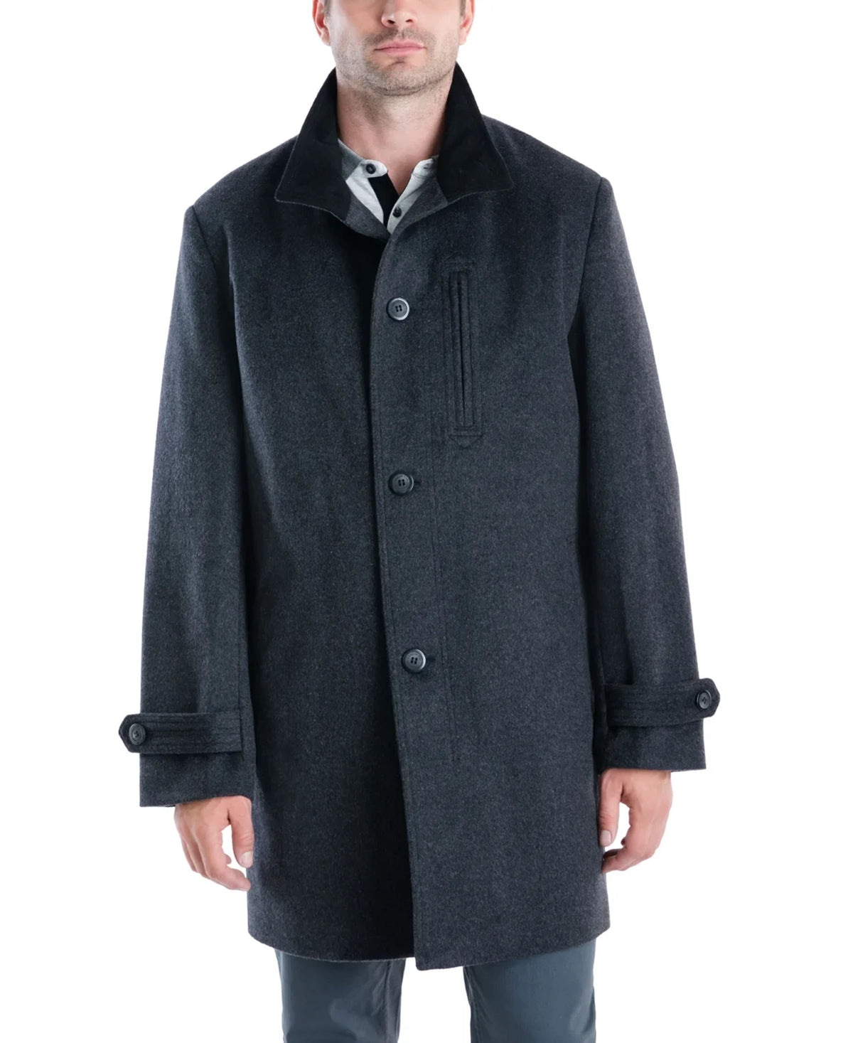 Clark Gray, Classic-Fit Men's Fog London 38S Overcoat,