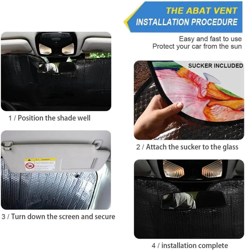 to Shield for Shade,Blocks SUV Keep Sun UV Shade Cool Protector Sun Ray Folding Visor Sun Front Truck,55 Car Inch x Flower Windshield Vehicle 27.6 Bestwell Your Hummingbird Fits
