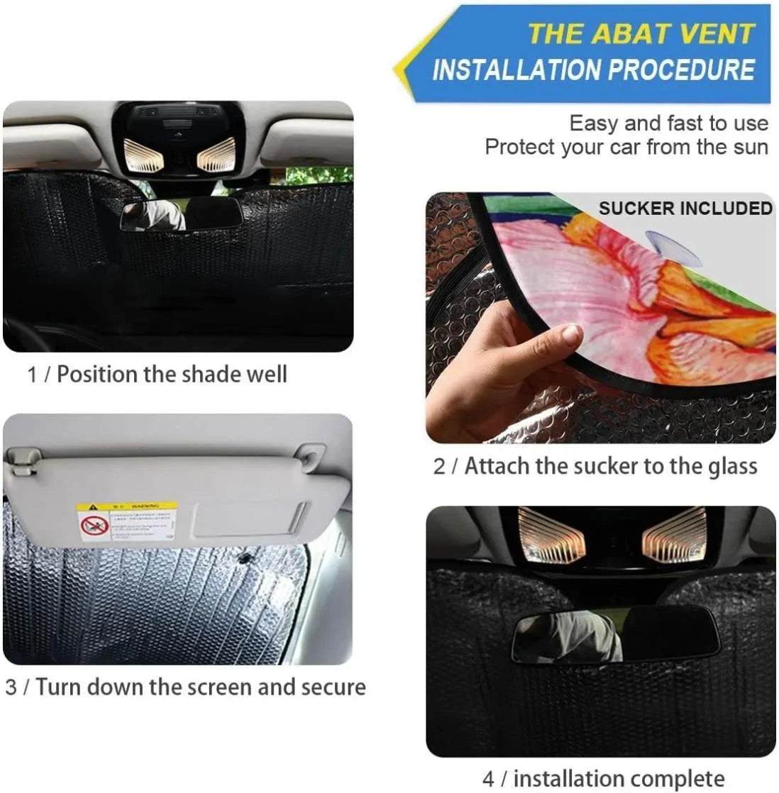 to Shield for Shade,Blocks SUV Keep Sun UV Shade Cool Protector Sun Ray Folding Visor Sun Front Truck,55 Car Inch x Flower Windshield Vehicle 27.6 Bestwell Your Hummingbird Fits