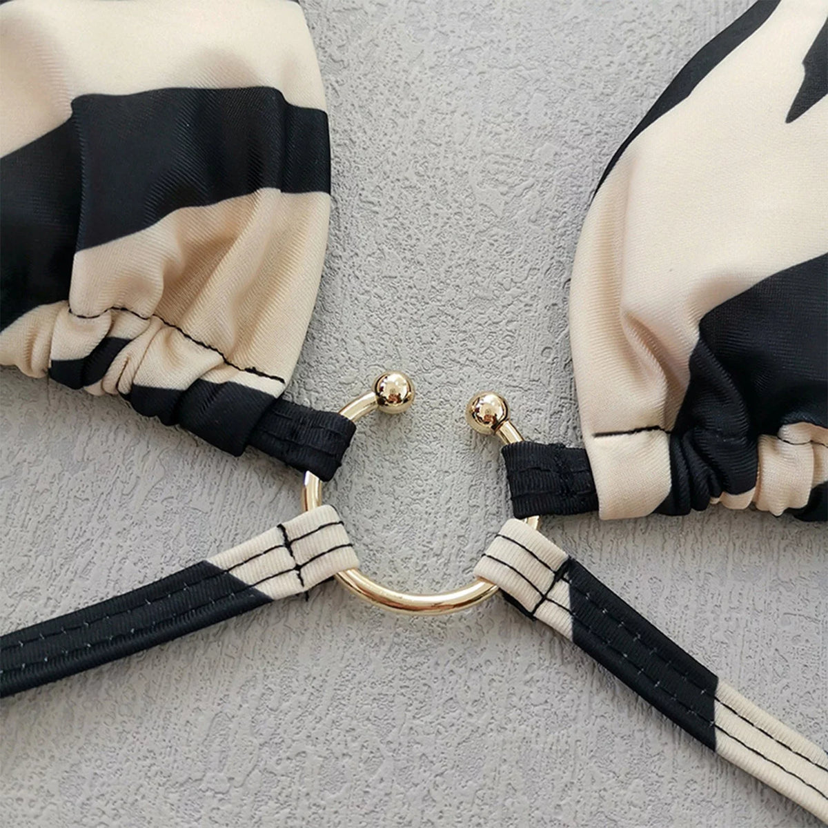 Up Panda Striped Bikini Swimsuit Women for Two Split Sexy Color Lace Swimsuits