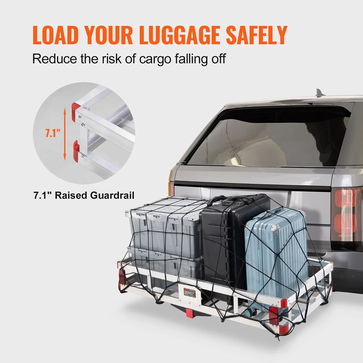 Corrosion-Resistant Sedans 6 x 500lb for Hitch Cargo Carrier x Cargo Basket Vehicles 47 BENTISM Fits SUVs Aluminum 2" Receiver Mount in 20