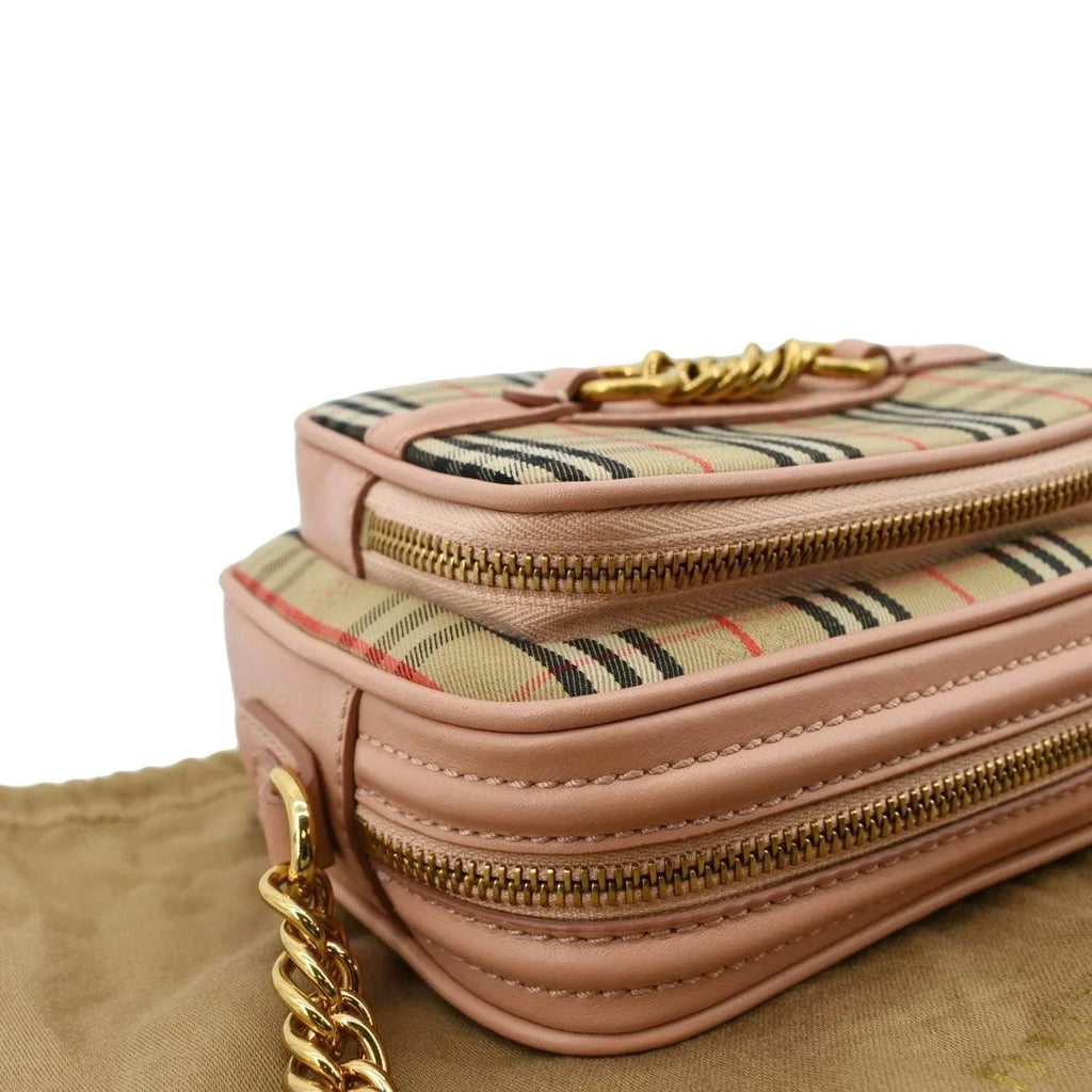 Camera Pre-owned Link Knight Bag BURBERRY Crossbody Pink Light 1983 Check