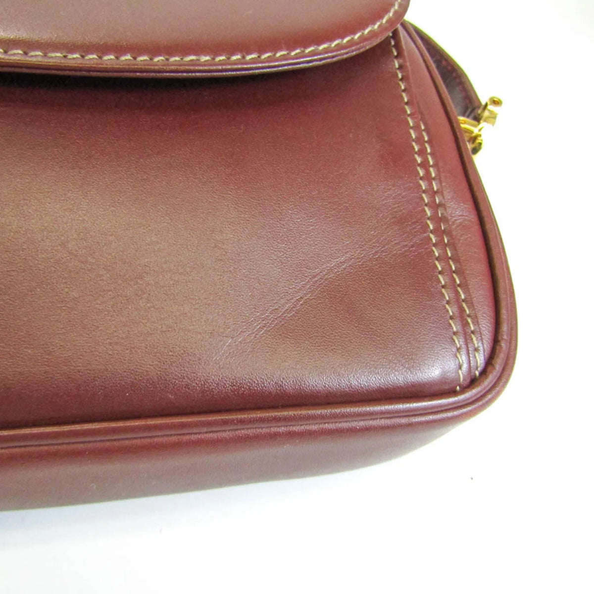 (Good) Leather Women's Bordeaux Must Bag Shoulder Cartier Pre-Owned