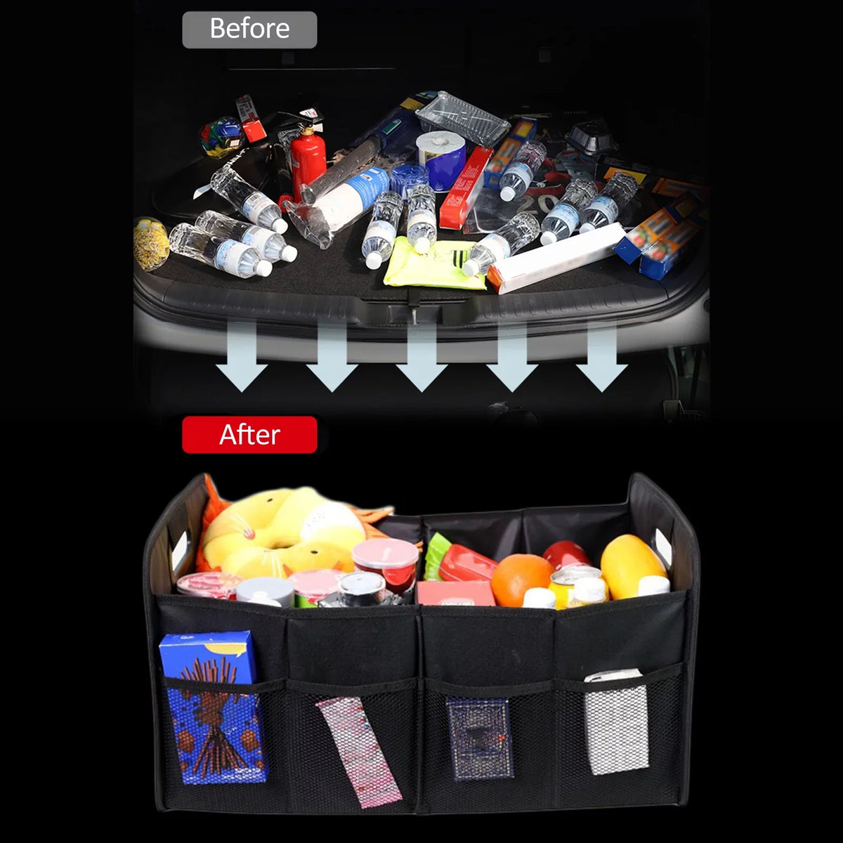 Box Trunk Storage Box Cloth Organizer Car Car Folding Storage 55L Automotive Cargo Car Trunk Oxford Andoer Organizer