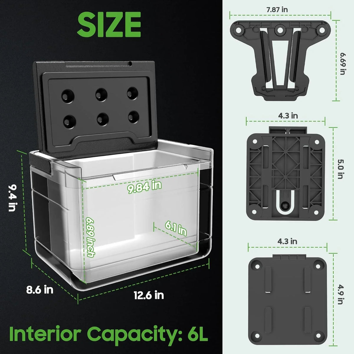 Golf Golf Yamaha, Cart 48H Universal Cart 102588101 Ice Caddy Kit EZGO,Club Car Cooling for Fits Portable 10L0L Chest Mounting and Bracket 103886801 with Cooler