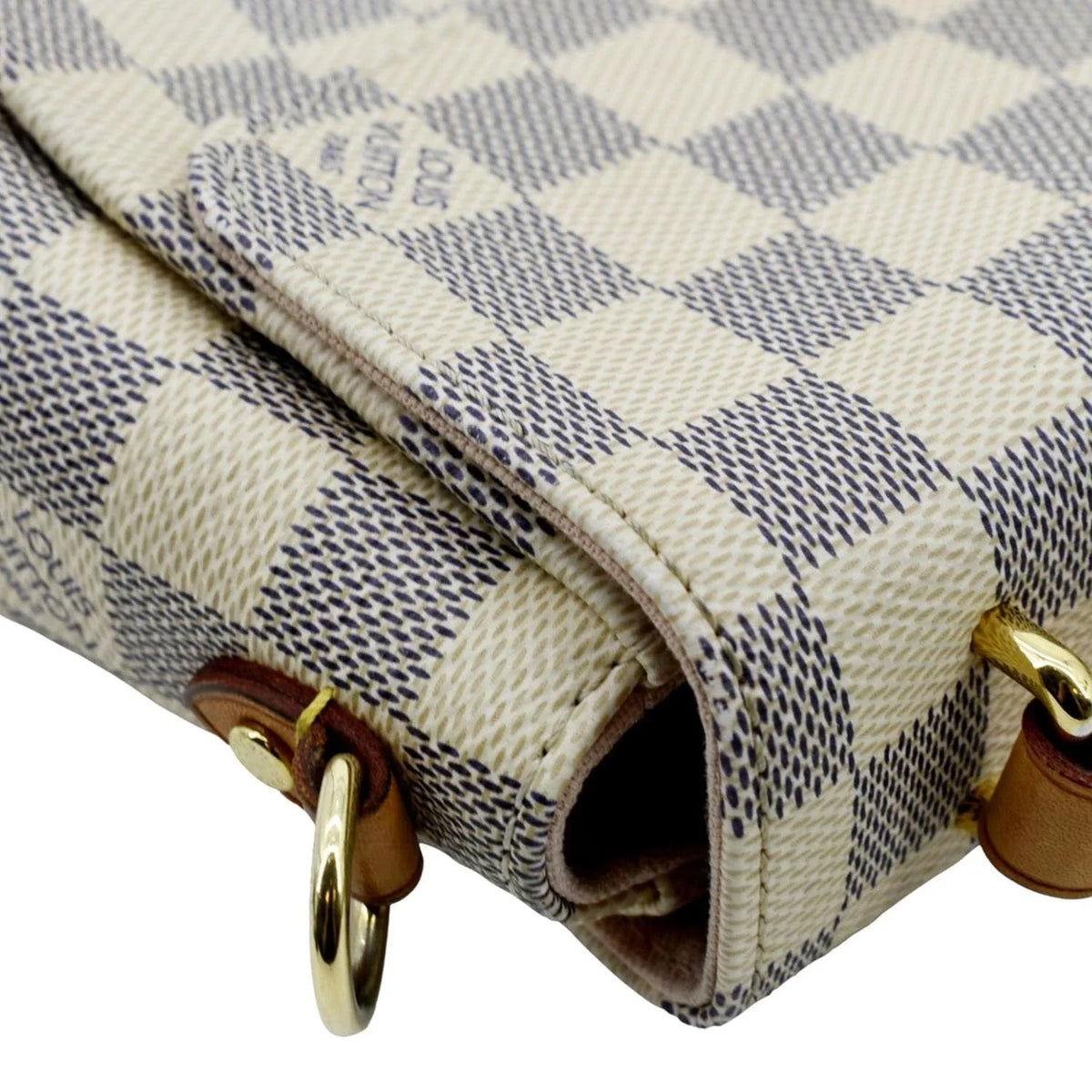 Azur Satchel White Croisette Damier Bag Pre-owned Crossbody