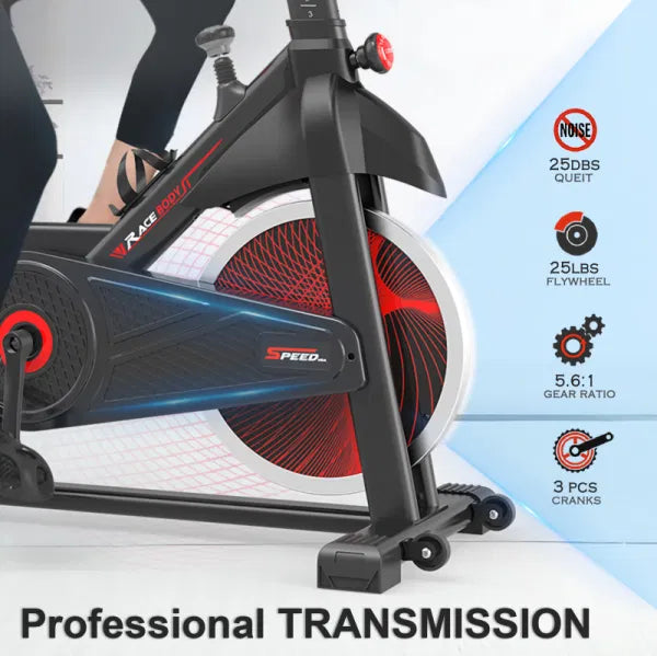 Bike Exercise Comfortable Home Stationary, with Cycling Workout Fitness Bike Gym