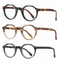 3 Round Blue Pairs Vintage Light Reading Womens Readers Glasses Mens Blocking