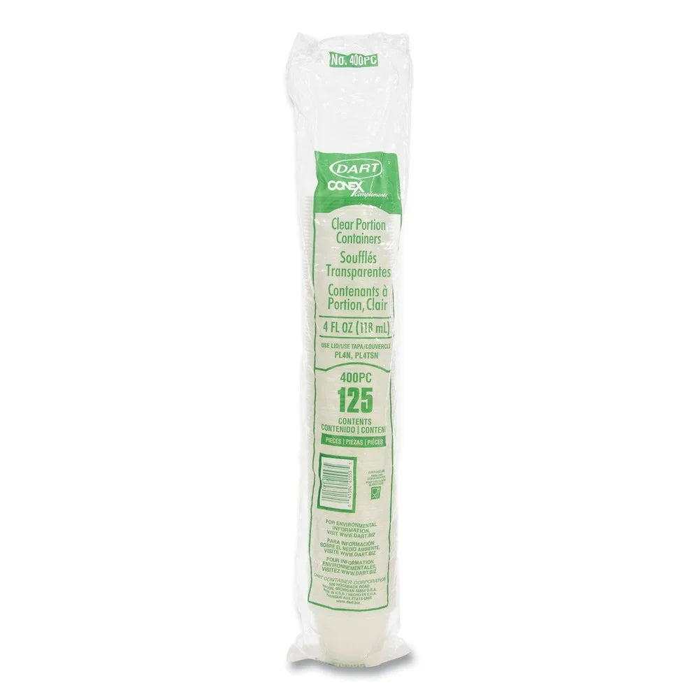 Clear Conex 4 Polypropylene Containers Complements - Dart (2500/Carton)] Portion oz. 400PC