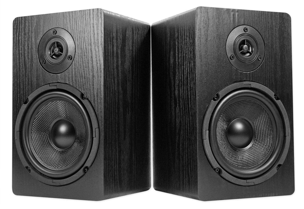 Amplifier BLUAMP Bookshelf 6.5" w/ Bluetooth+(4) 150 Speakers+Stands Rockville