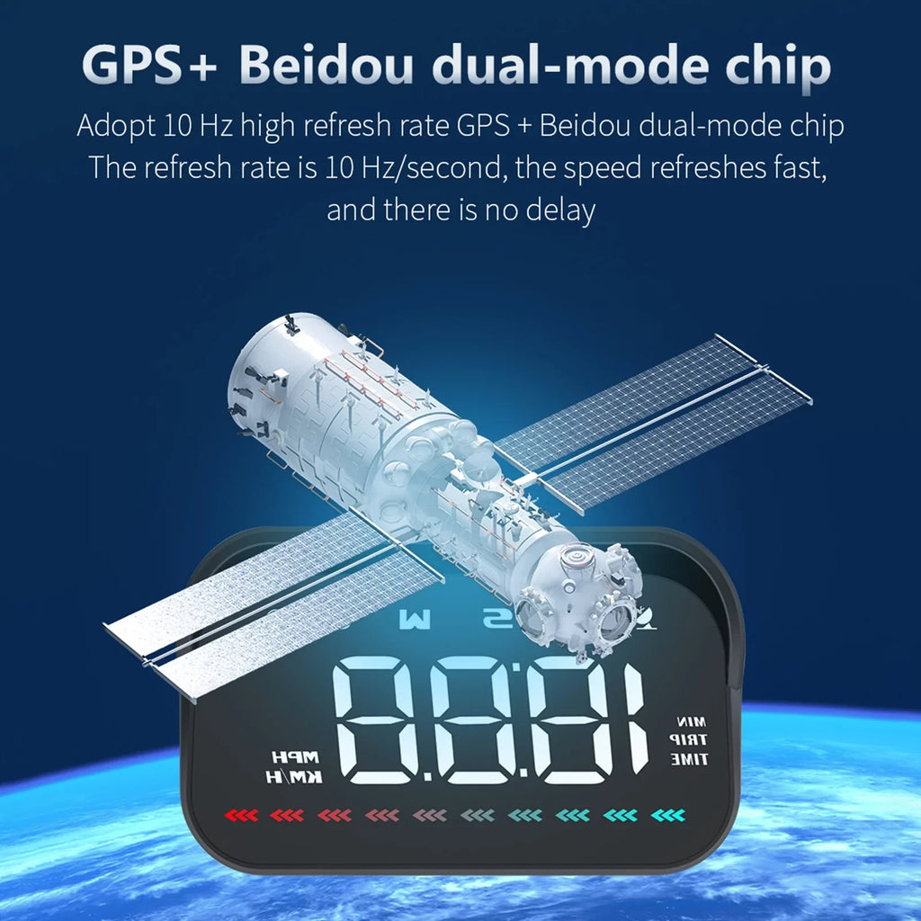 Display Speedometer for with Overspeed Pinnaco Digital Heads-Up Alarm Car GPS Speedometer