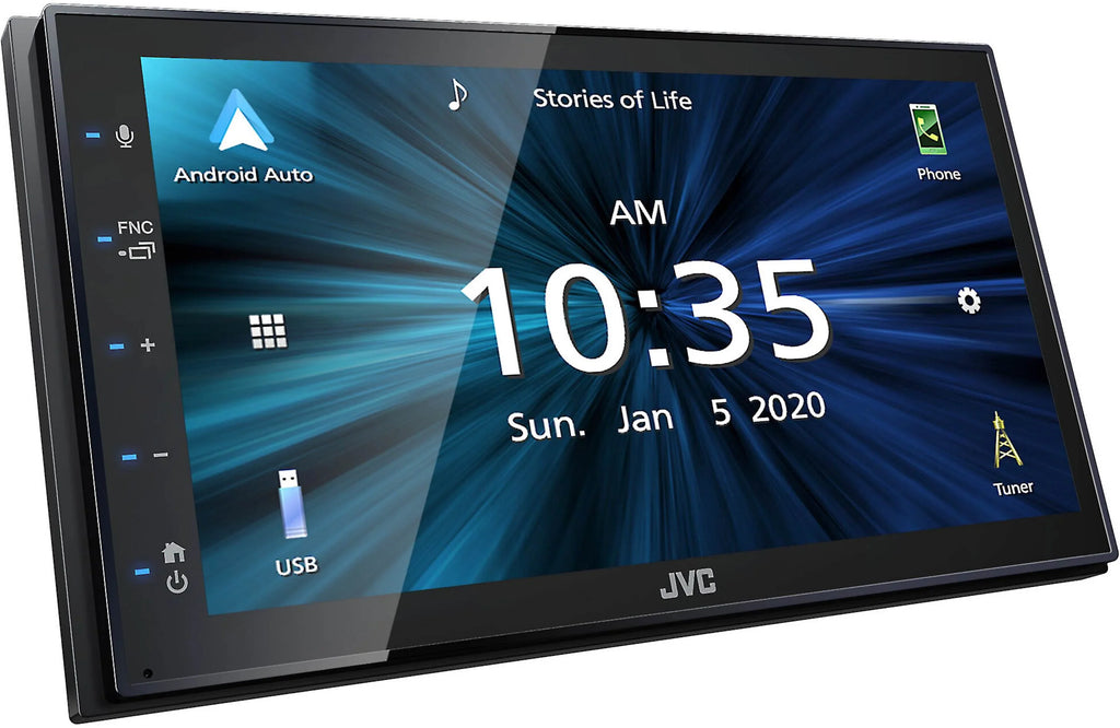 Touchscreen Phone & Rearview 6.75" Multimedia Camera Monitor+Absolute Magnet CAM880 fixed JVC KW-M56BT Receiver Holder w/ Digital