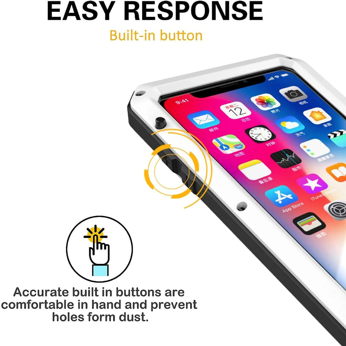 6s Plus Gorilla Duty Grade Travel Scratch Glass Shockproof Rugged Protection, Heavy Metal iPhone (Gold) Resistant Aluminum Outdoor Military Case and
