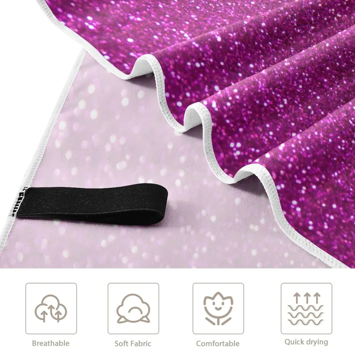 Towel, Dry Quick Shower Pool Towel Swim Bestwell Towel Texture Beach Glitter Sand Free Oversized Yoga Microfiber Lightweight Bath Blanket, Multipurpose 30”X60” Towel Thin