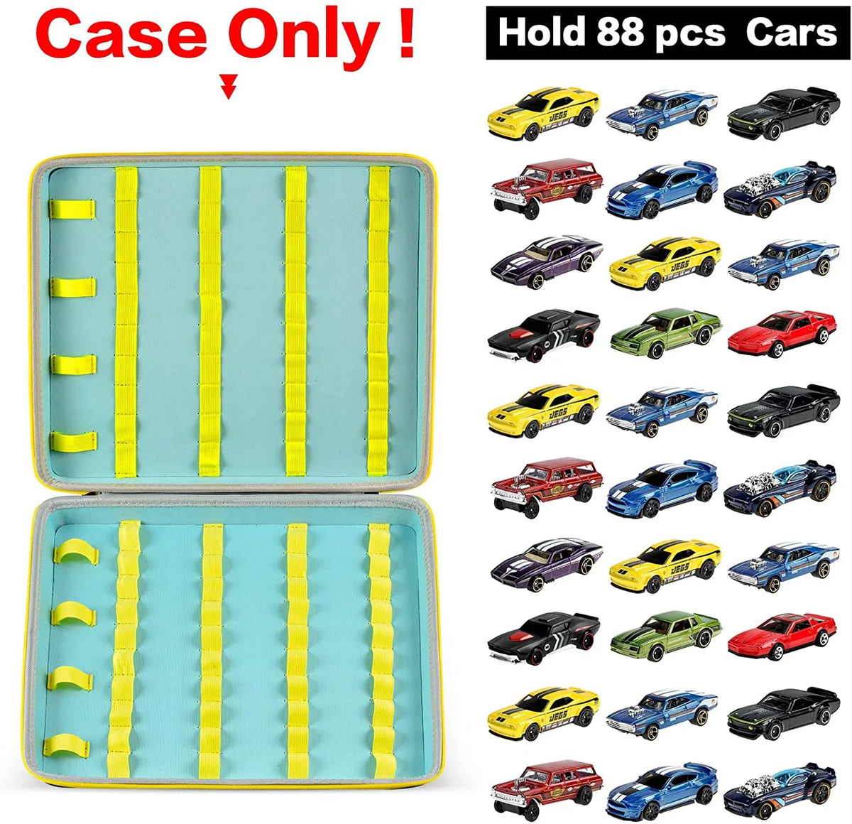 Container Holder Display 88 Organizer Toy Only) Case, Carrying Storage (Box Car