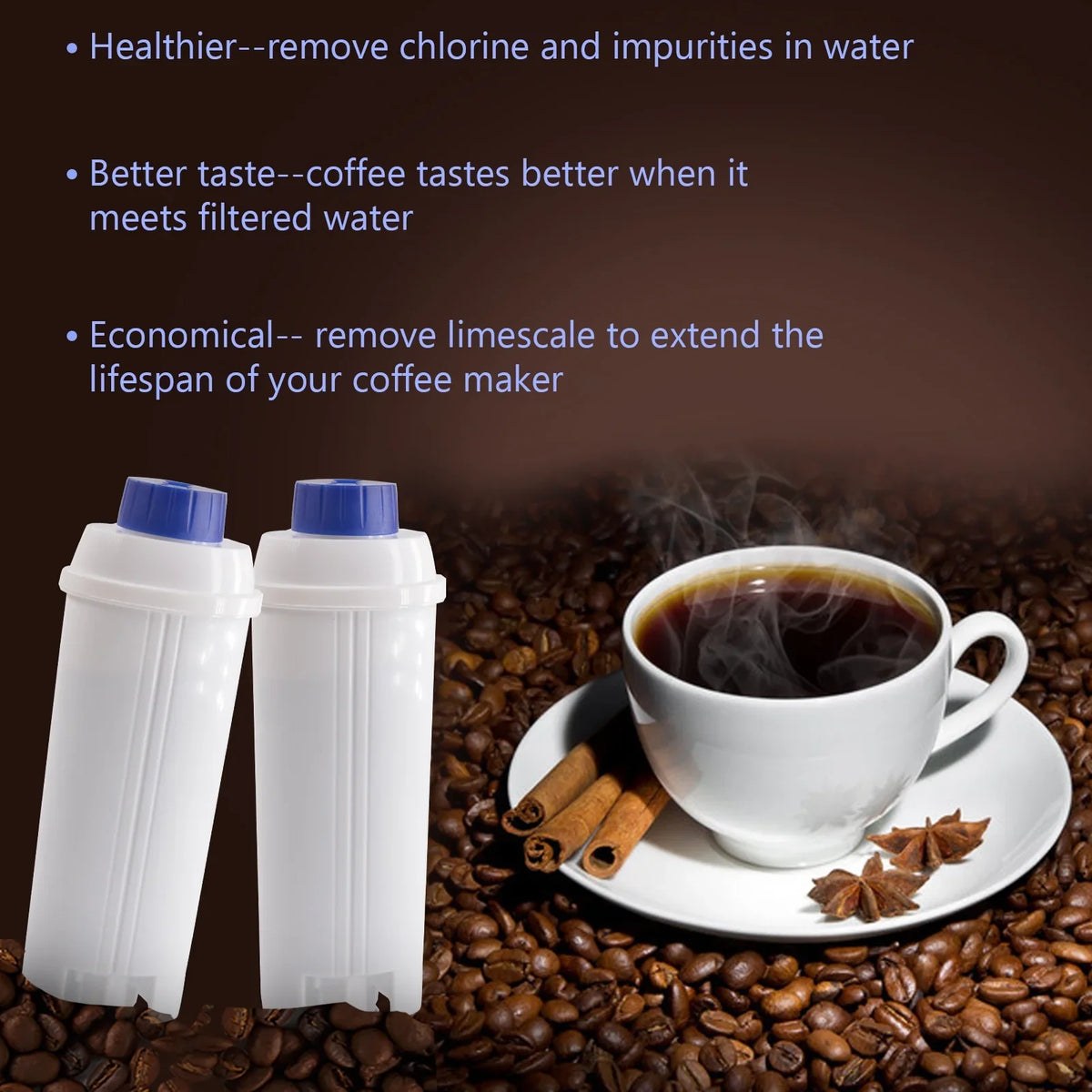 for Maker Delonghi Coffee with Replacement Coffee Coffee Filter Maker Replacement DSL Filter C002 Machine Cartridge 4Pcs Filter Water Compatible Coffee Machine Filter Accessory
