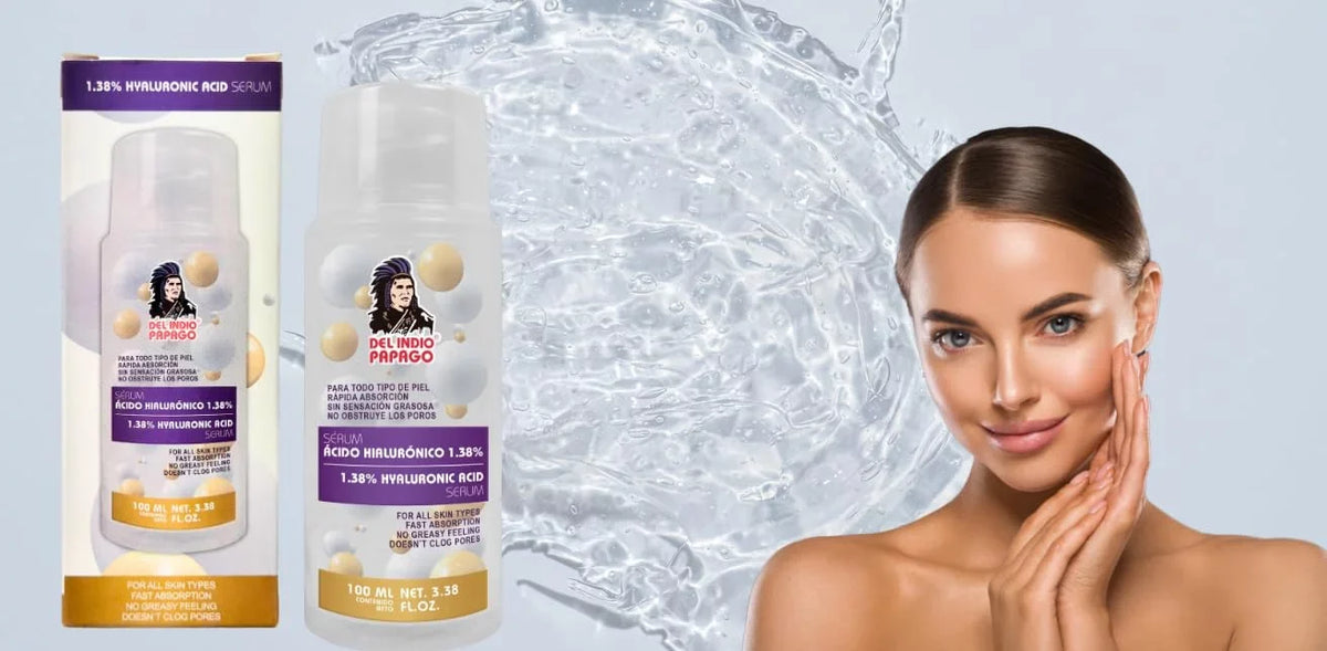 (2oz Acid Serum Del & Oz) Tepezcohuite (125g) Hyaluronic creams Papago + Fl (3.38 + Night Soap Tepezcohuite each) Indio Day