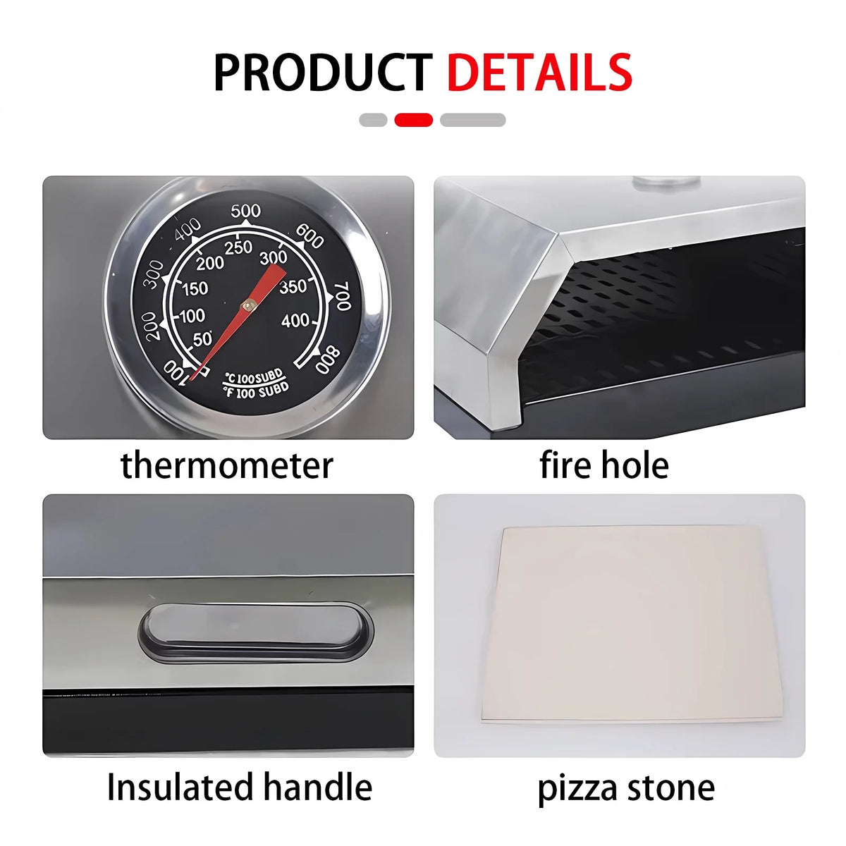 Easy On Grill Portable Pizza Gas Oven, Home-made Top & Oven BBQ Pizza Oven, Pizza Charcoal BBQ Carry Any Handles, Fits Grill,