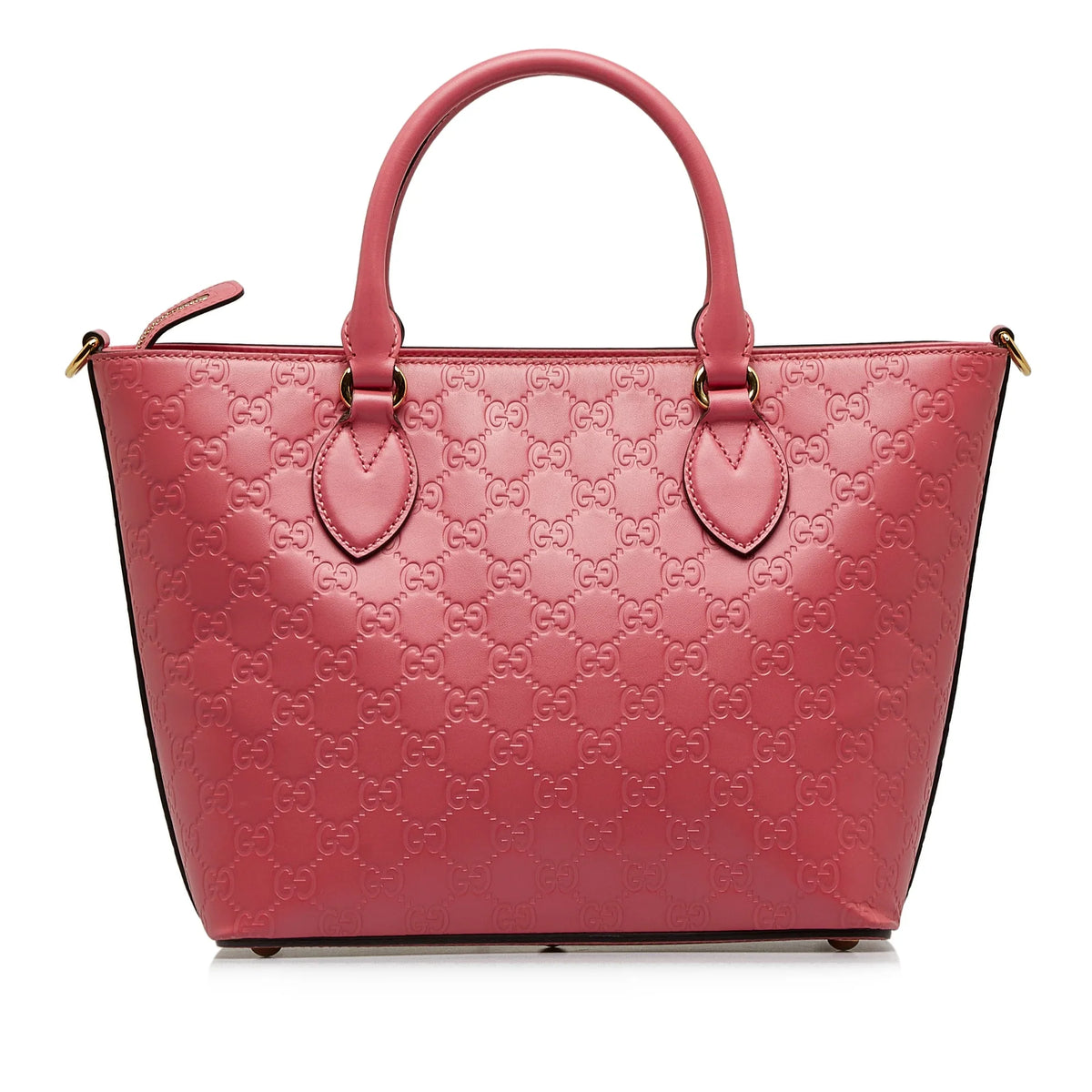 Calf Leather Authenticated Guccissima Pre-Owned (New Pink Defects) Unisex Satchel with