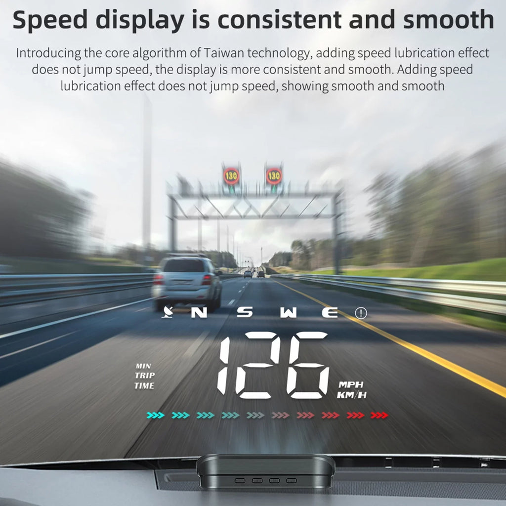 Display Speedometer for with Overspeed Pinnaco Digital Heads-Up Alarm Car GPS Speedometer