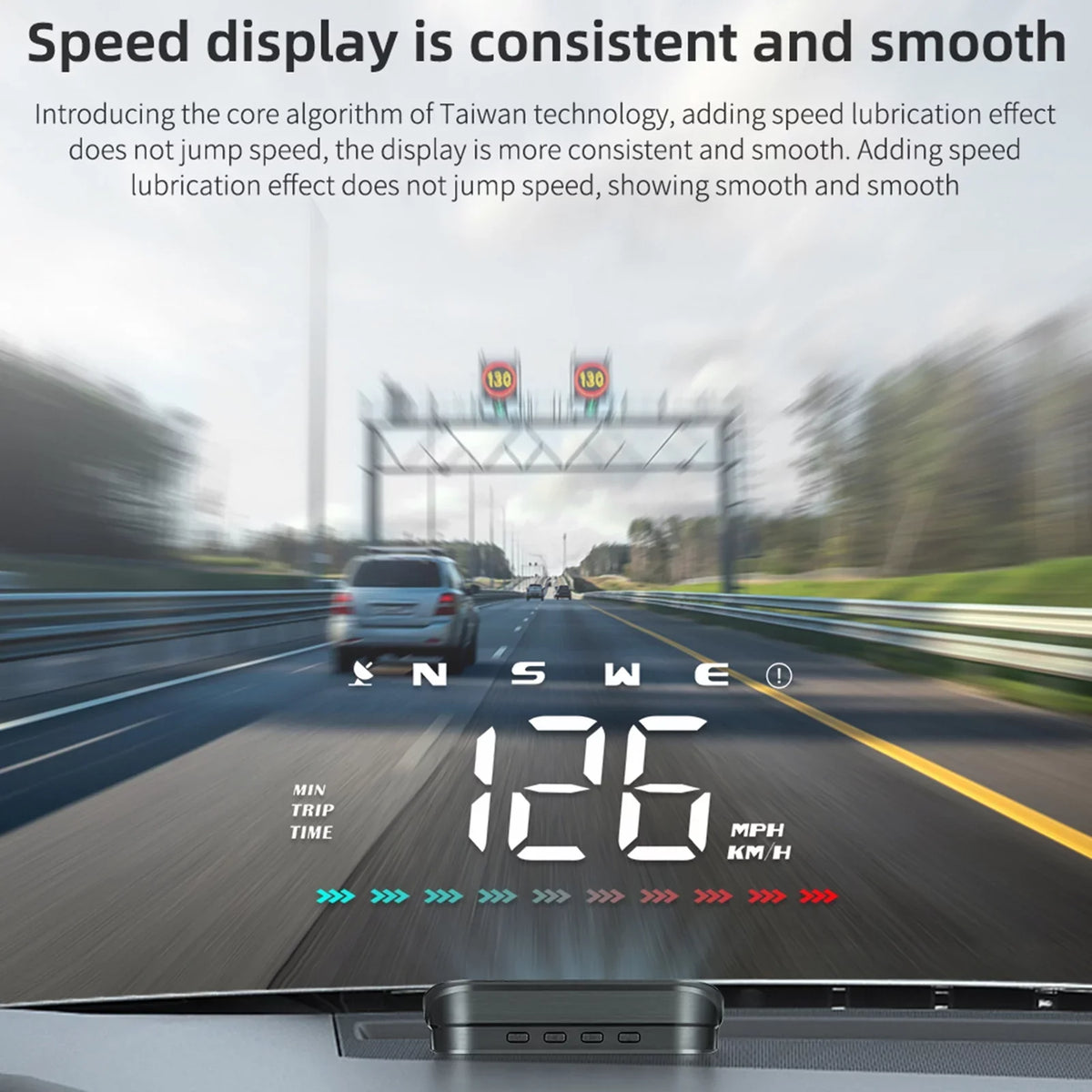 Display Speedometer for with Overspeed Pinnaco Digital Heads-Up Alarm Car GPS Speedometer
