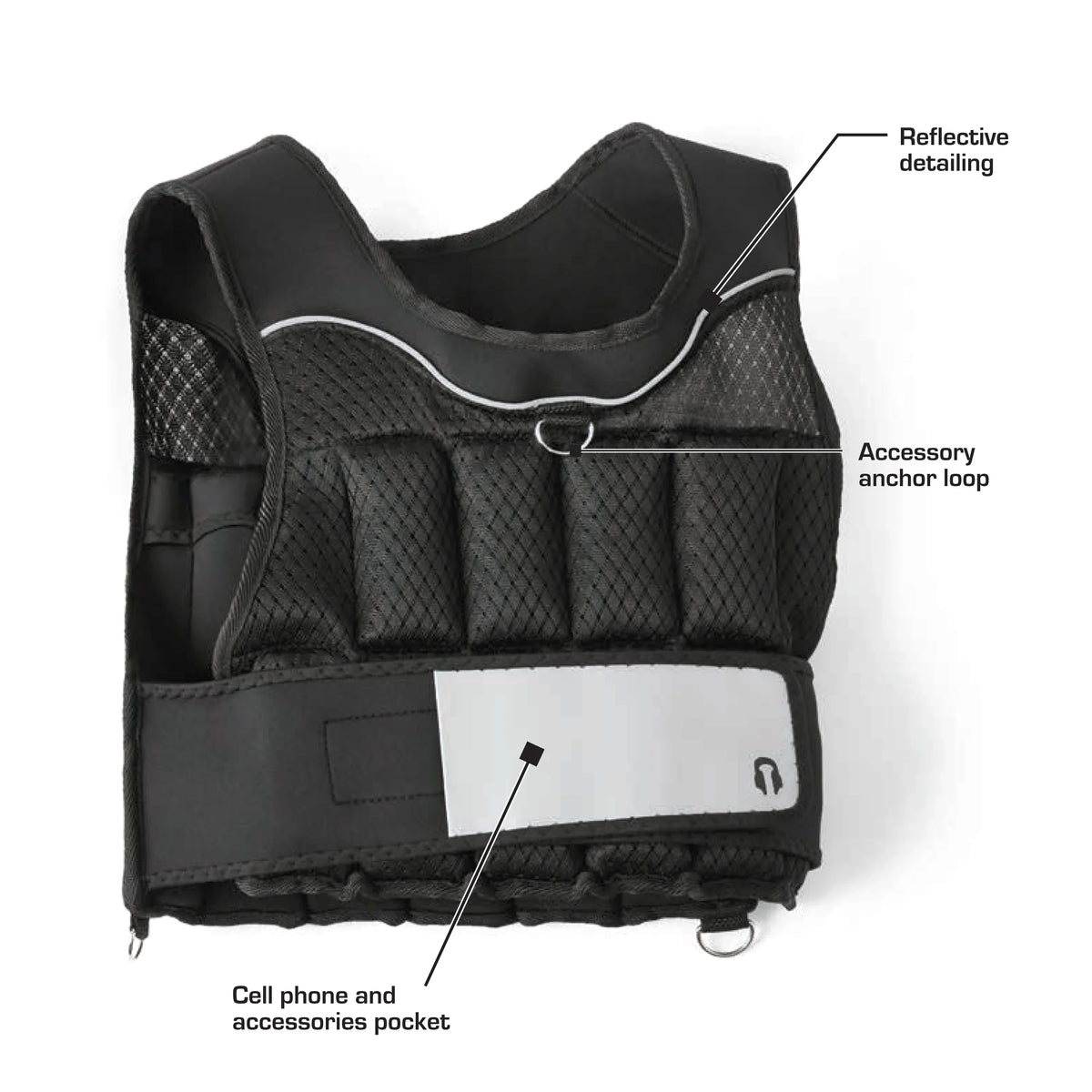 Athletic Training Vest Works Adjustable Weighted 20lb
